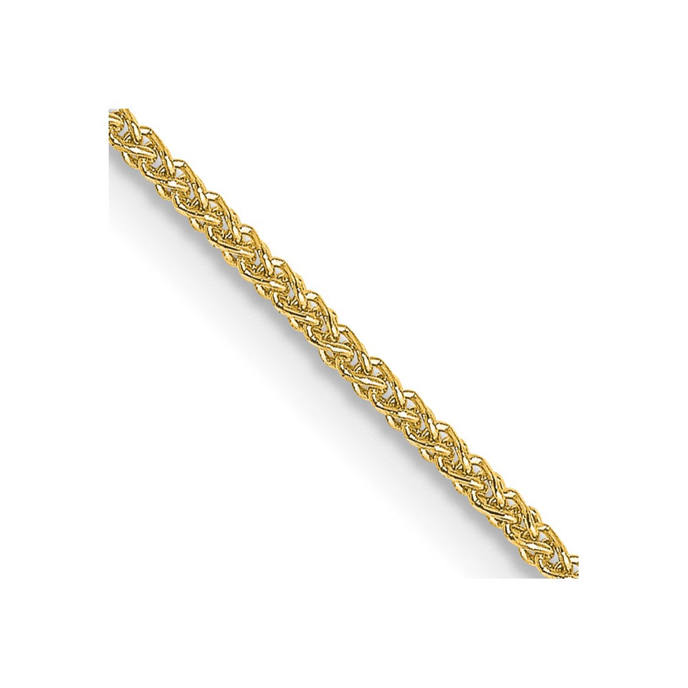 18K 20 inch 1mm Diamond-cut Spiga with Spring Ring Clasp Chain