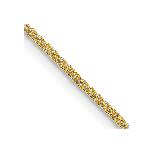 18K 20 inch 1mm Diamond-cut Spiga with Spring Ring Clasp Chain