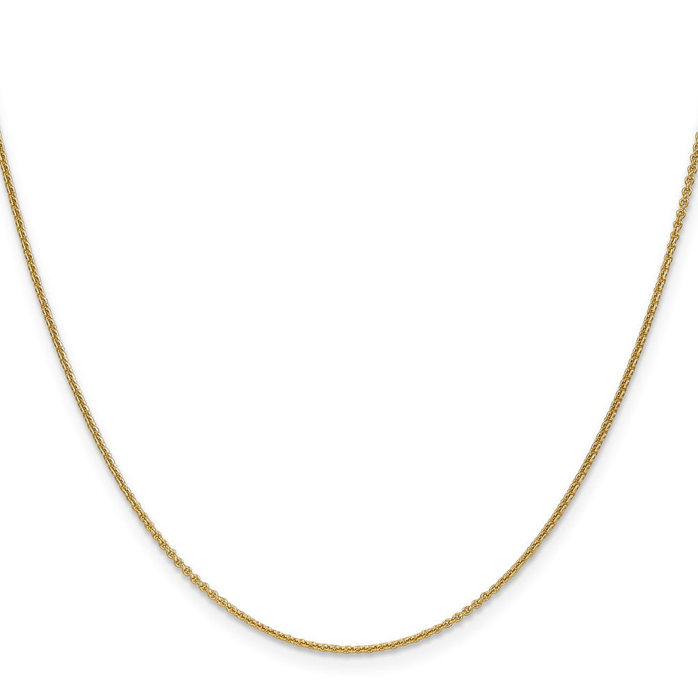 18K 16 inch 1.15mm Diamond-cut Cable with Fancy Lobster Clasp Chain