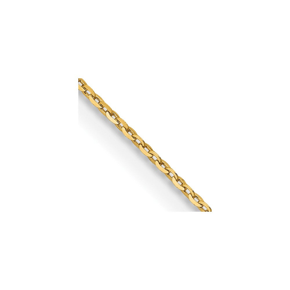 18K 20 inch 1.15mm Diamond-cut Cable with Fancy Lobster Clasp Chain