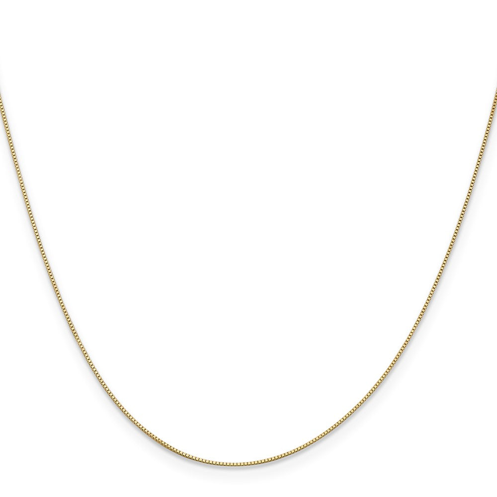 18K 16 inch .5mm Box with Spring Ring Clasp Chain