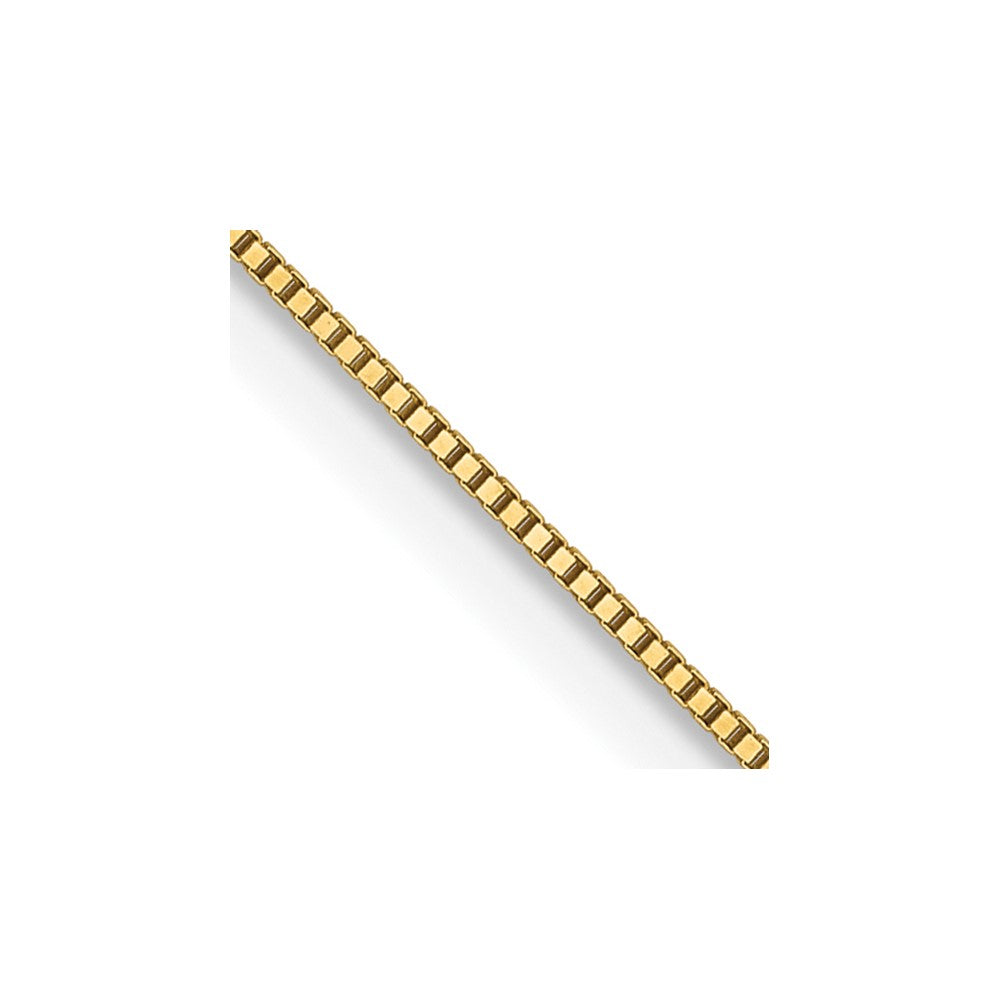 18K 16 inch .5mm Box with Spring Ring Clasp Chain