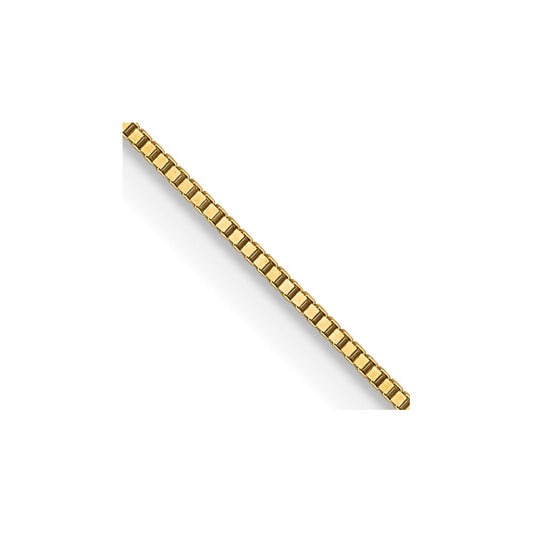 18K 16 inch .5mm Box with Spring Ring Clasp Chain