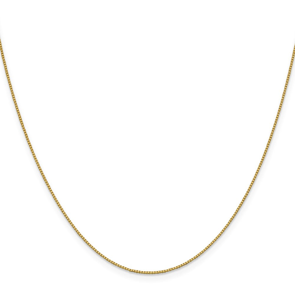 18K 18 inch .7mm Box with Lobster Clasp Chain