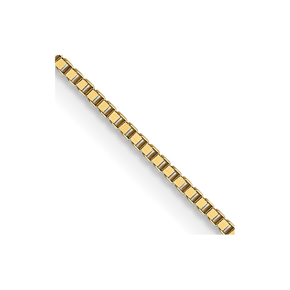 18K 18 inch .7mm Box with Lobster Clasp Chain