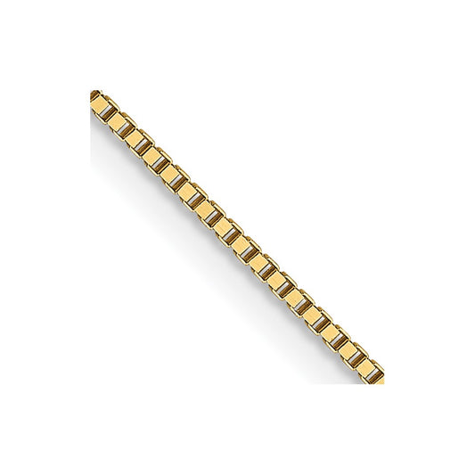 18K 18 inch .7mm Box with Lobster Clasp Chain