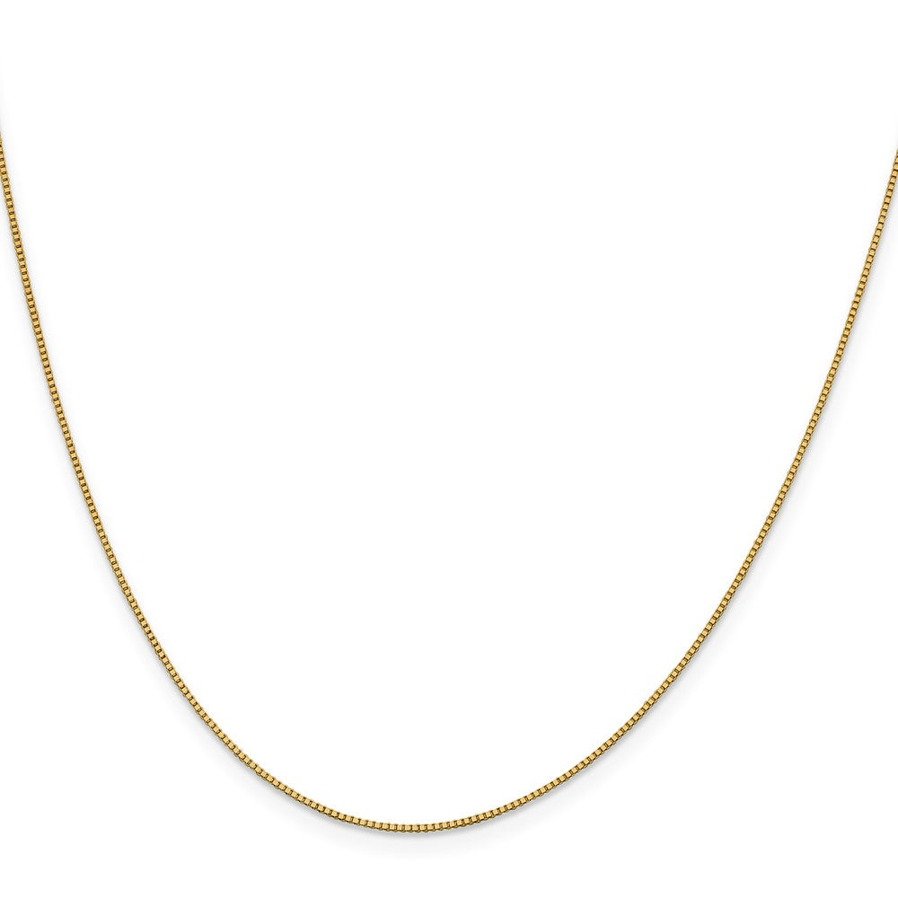 18K 20 inch .9mm Box with Lobster Clasp Chain
