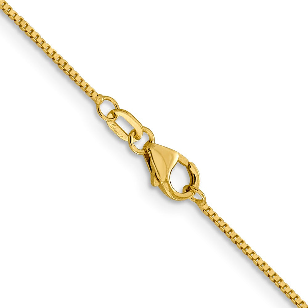 18K 18 inch .9mm Box with Lobster Clasp Chain