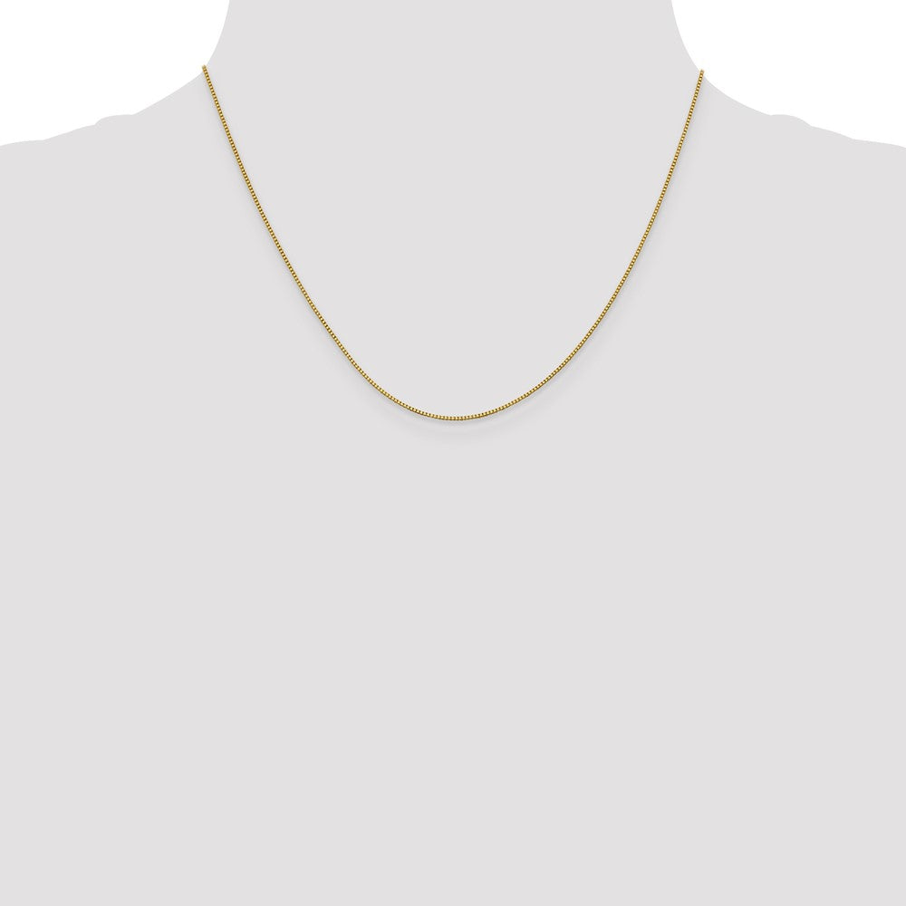 18K 18 inch .9mm Box with Lobster Clasp Chain