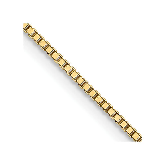18K 20 inch .9mm Box with Lobster Clasp Chain