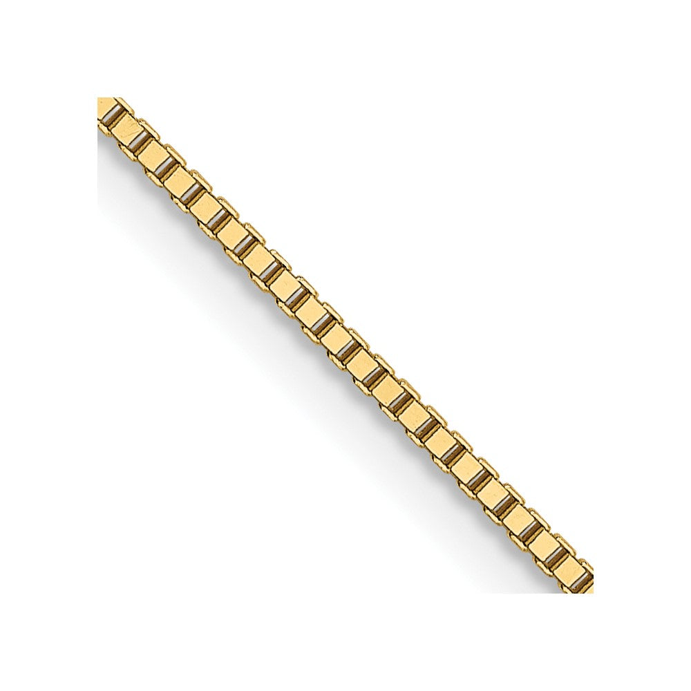 18K 18 inch .9mm Box with Lobster Clasp Chain