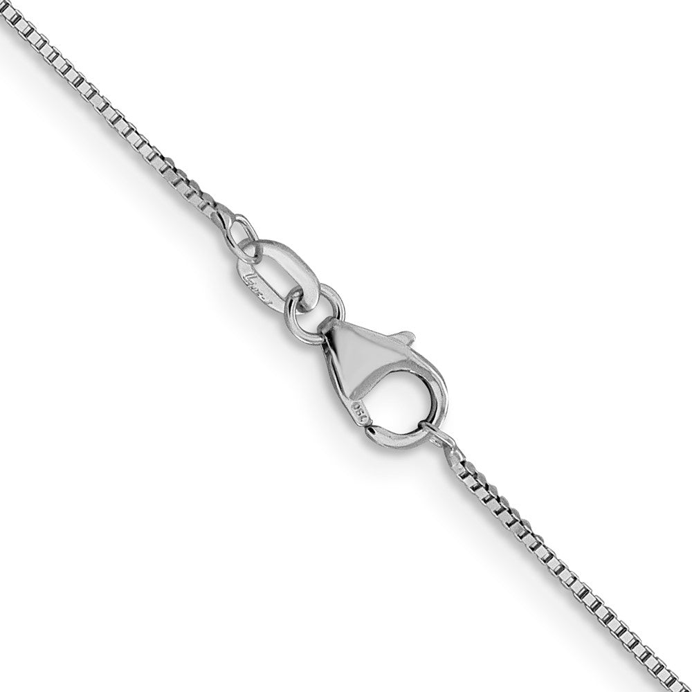 18K White Gold 24 inch .7mm Box with Lobster Clasp Chain