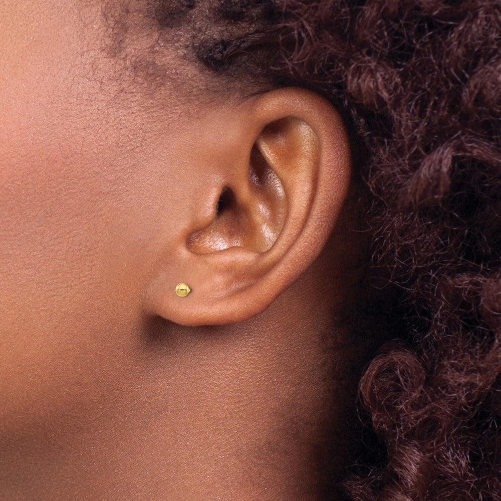 Piercing only 14k 3mm Ball Post Earrings