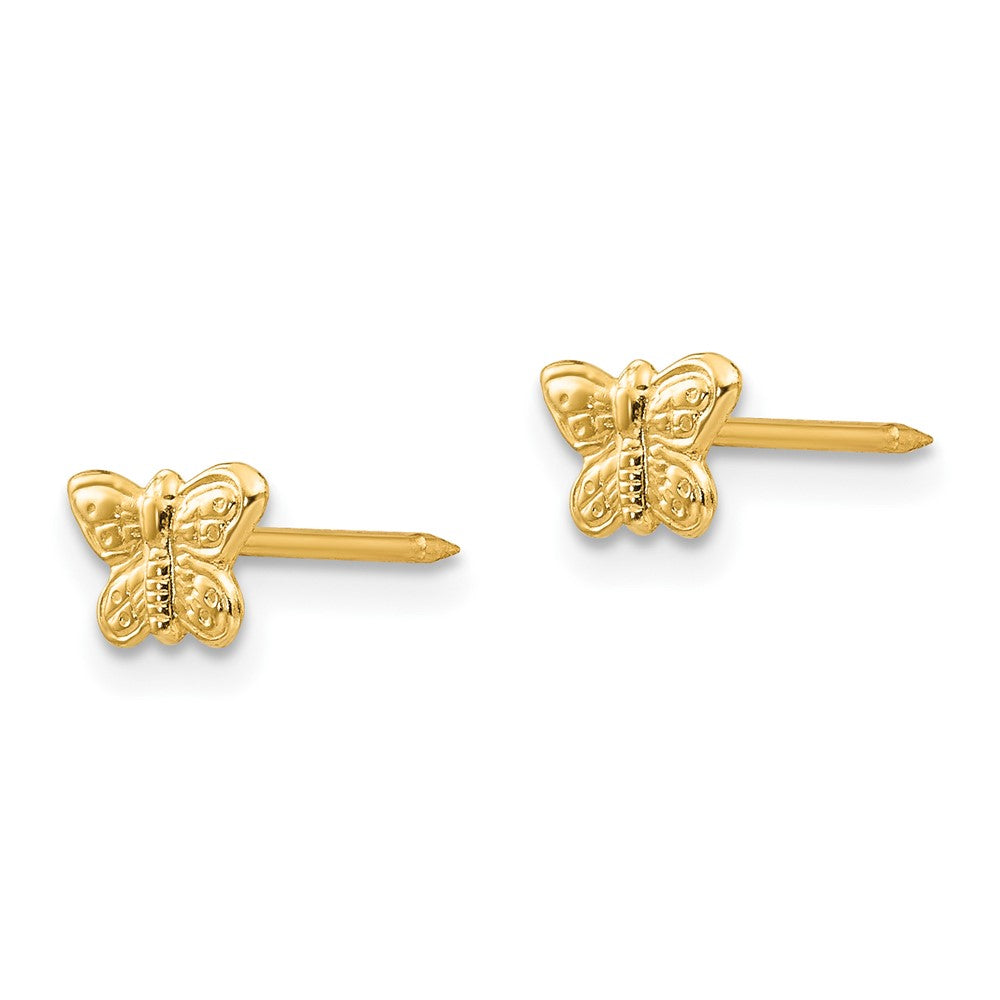 Piercing only 14k 7mm Butterfly Earrings