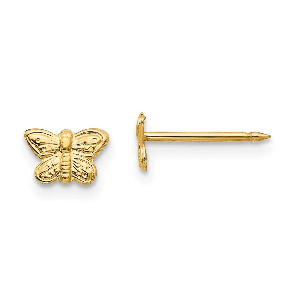 Piercing only 14k 7mm Butterfly Earrings
