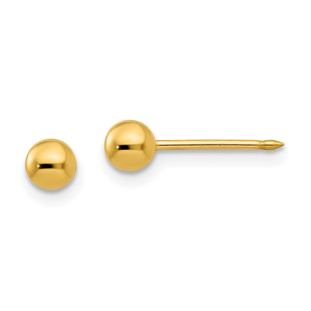 Piercing only 14k 4mm Ball Post Earrings
