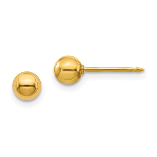 Piercing only 14k 5mm Ball Post Earrings
