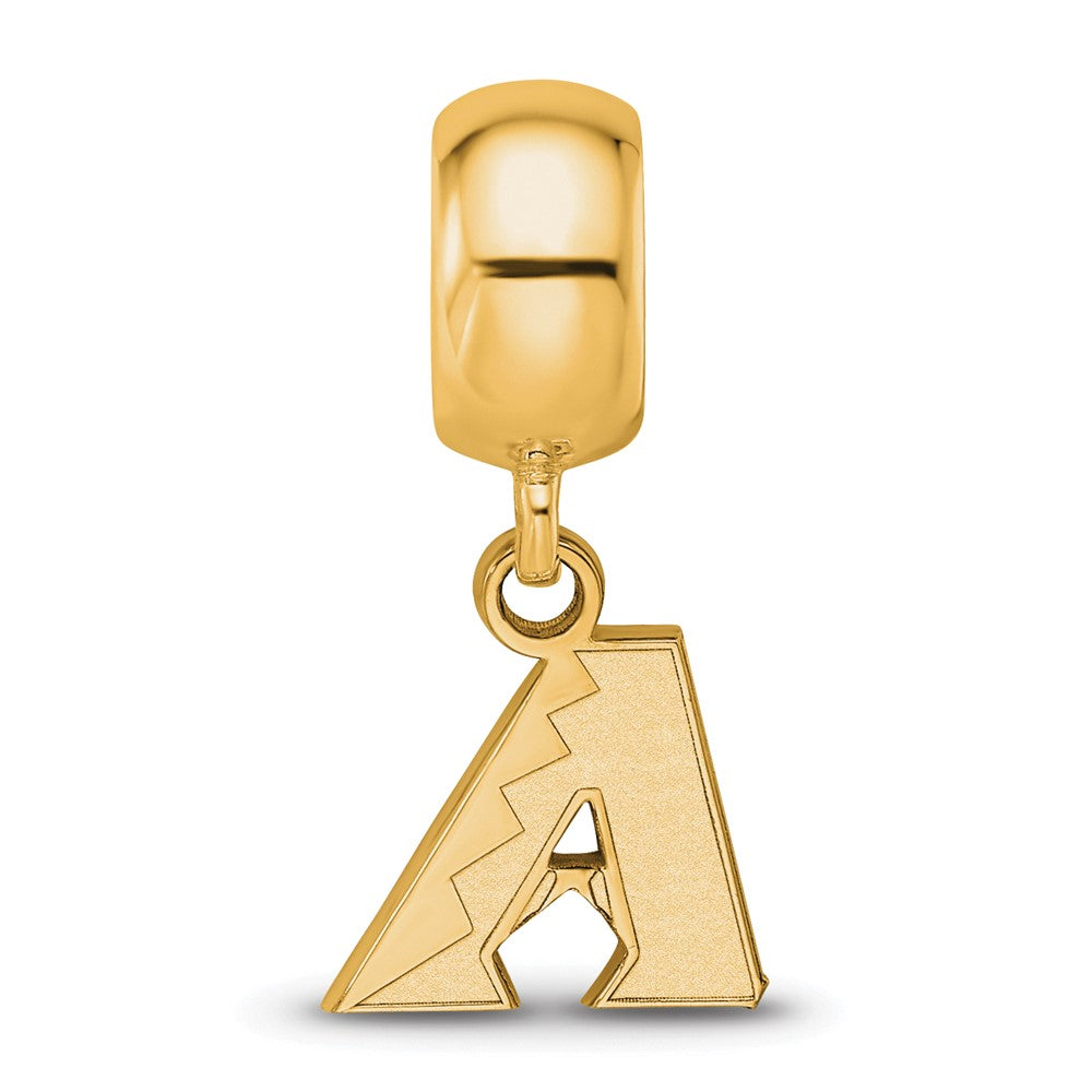 Sterling Silver Gold-plated MLB Arizona Diamondbacks Extra Small Dangle Bead