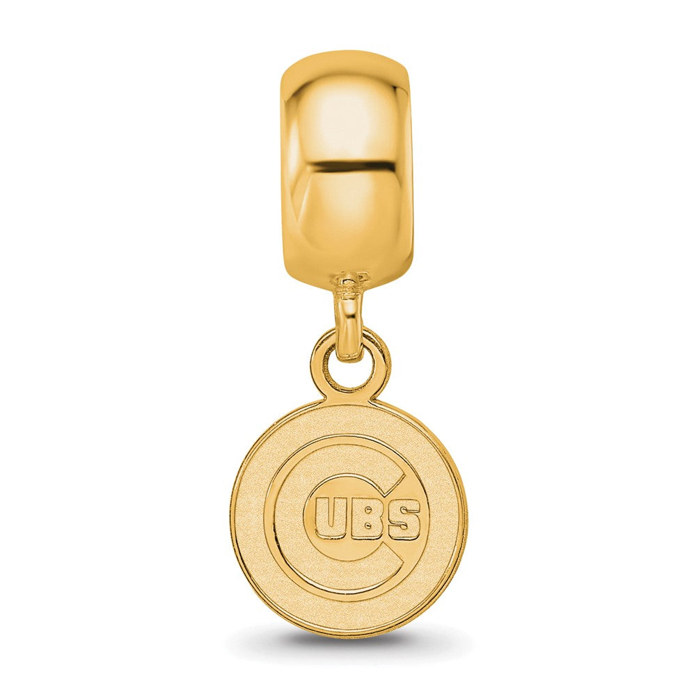 Sterling Silver Gold-plated MLB Chicago Cubs Extra Small Dangle Bead