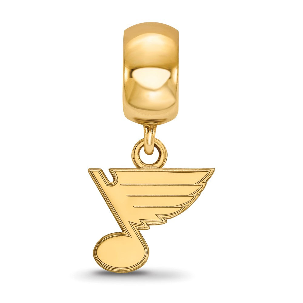 Sterling Silver Gold-plated NHL St. Louis Blues Extra Small Dangle Bead Charm