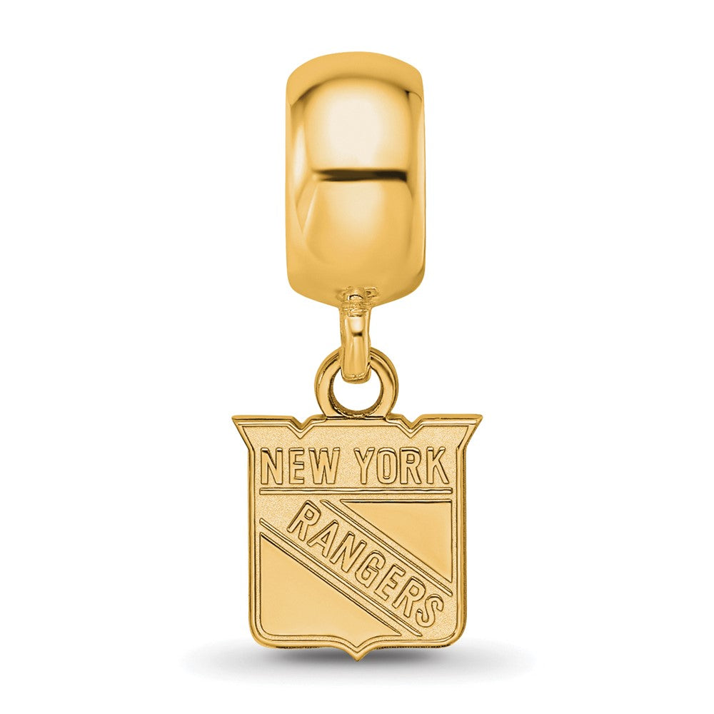 Sterling Silver Gold-plated NHL New York Rangers Extra Small Dangle Bead Charm