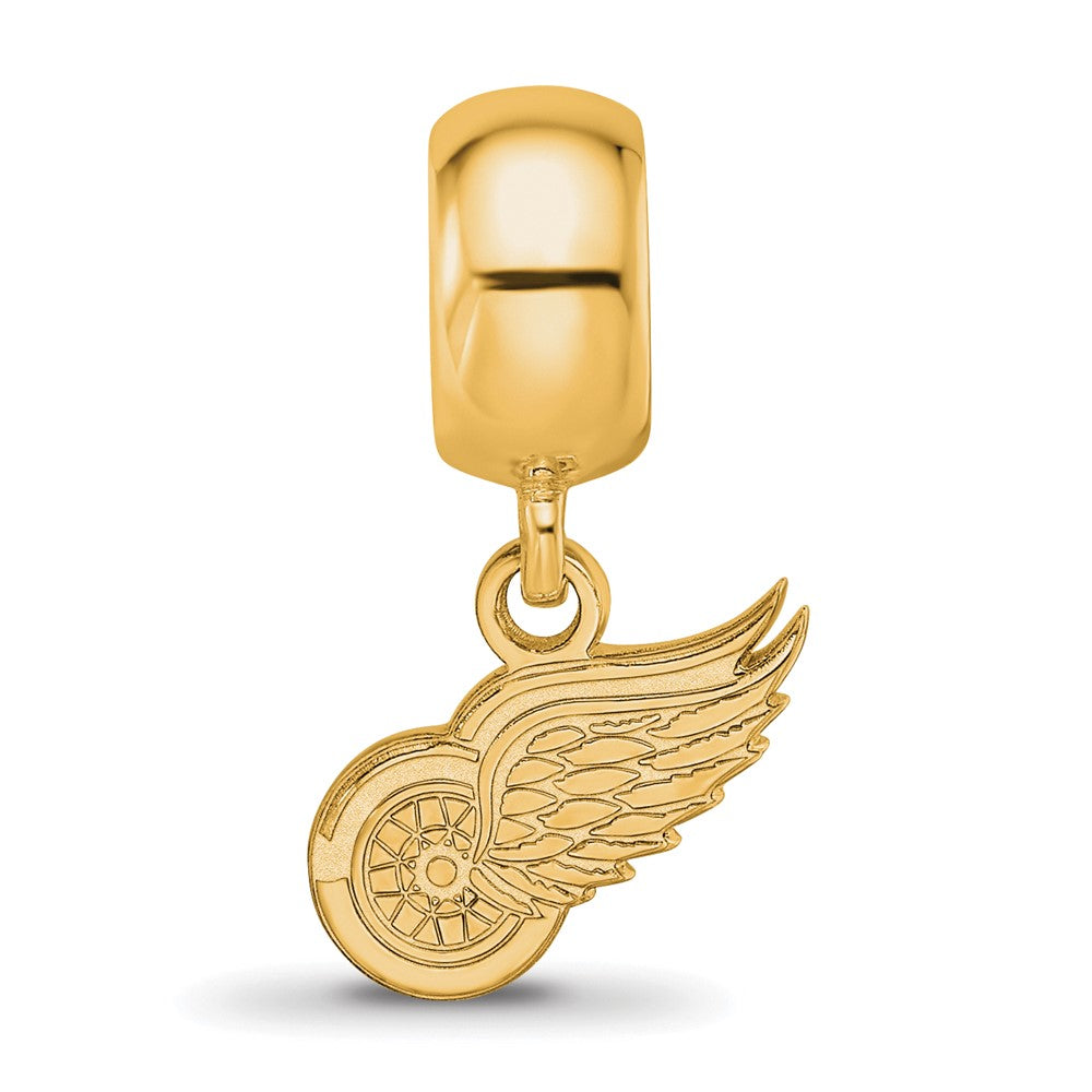 Sterling Silver Gold-plated NHL Detroit Red Wings Extra Small Dangle Bead