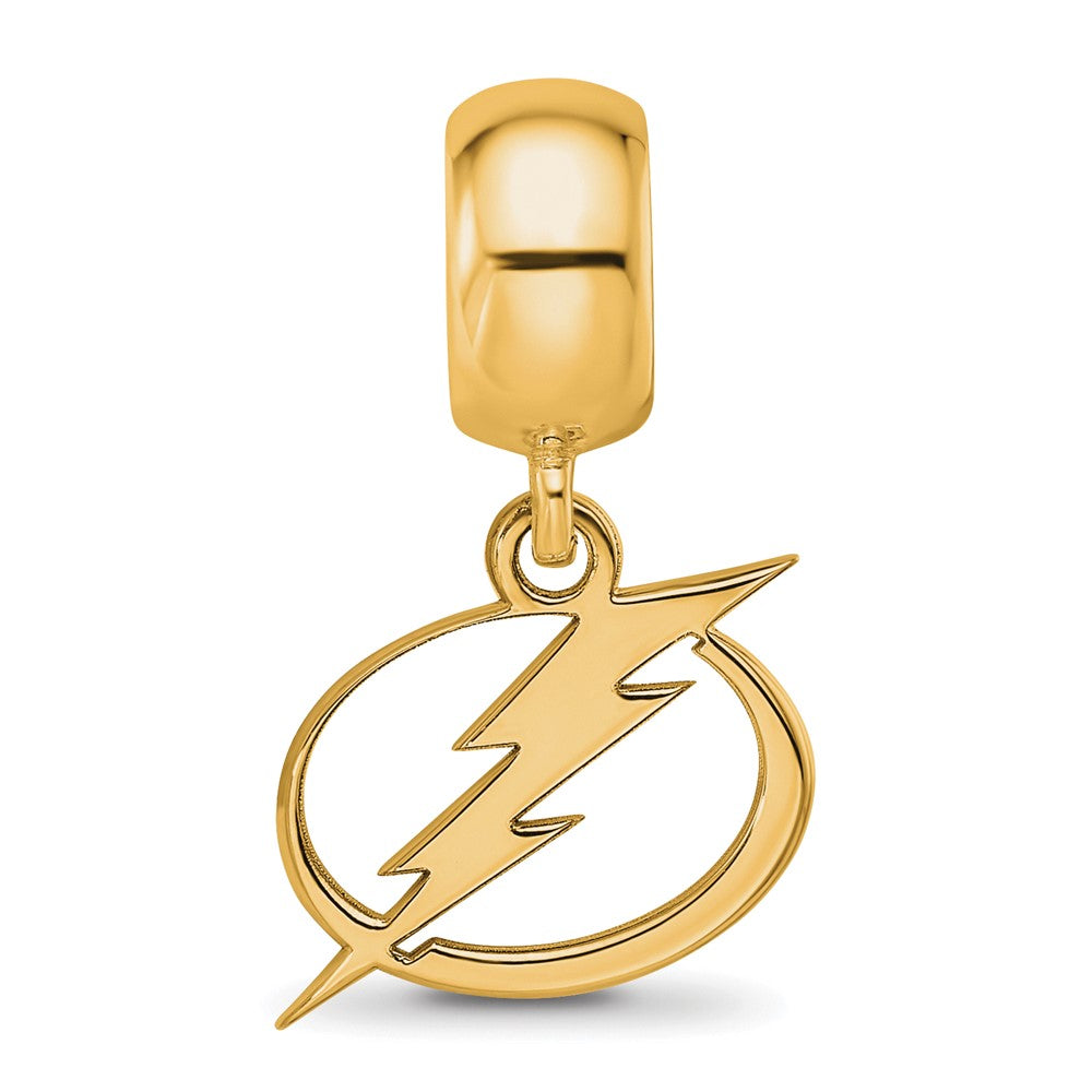 Sterling Silver Gold-plated NHL Tampa Bay Lightning Small Dangle Bead