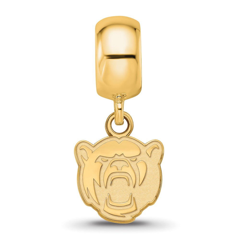 Sterling Silver Gold-plated Baylor University Extra Small Dangle Bead Charm