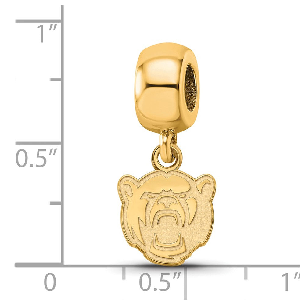 Sterling Silver Gold-plated Baylor University Extra Small Dangle Bead Charm