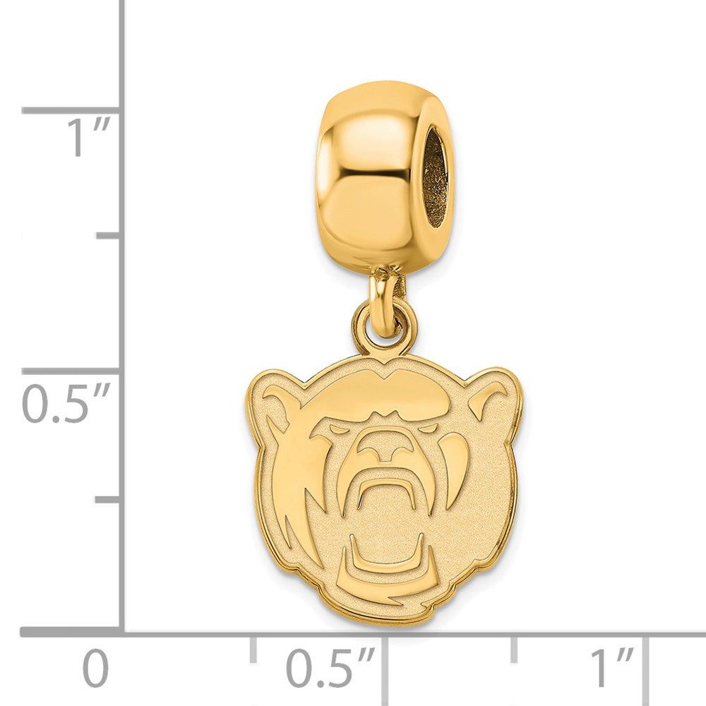 Sterling Silver Gold-plated Baylor University Small Dangle Bead Charm