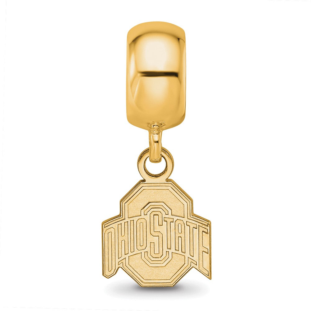Sterling Silver Gold-plated The Ohio State University Extra Small Dangle Bead Charm