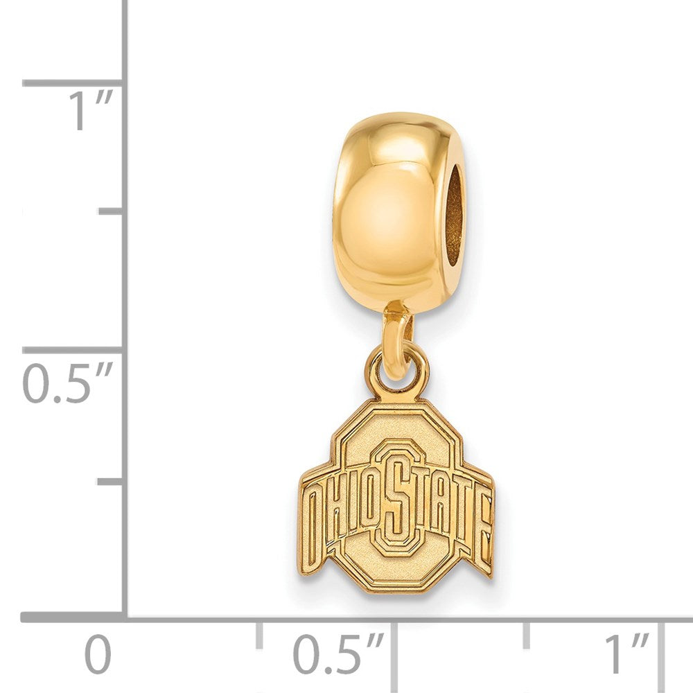 Sterling Silver Gold-plated The Ohio State University Extra Small Dangle Bead Charm