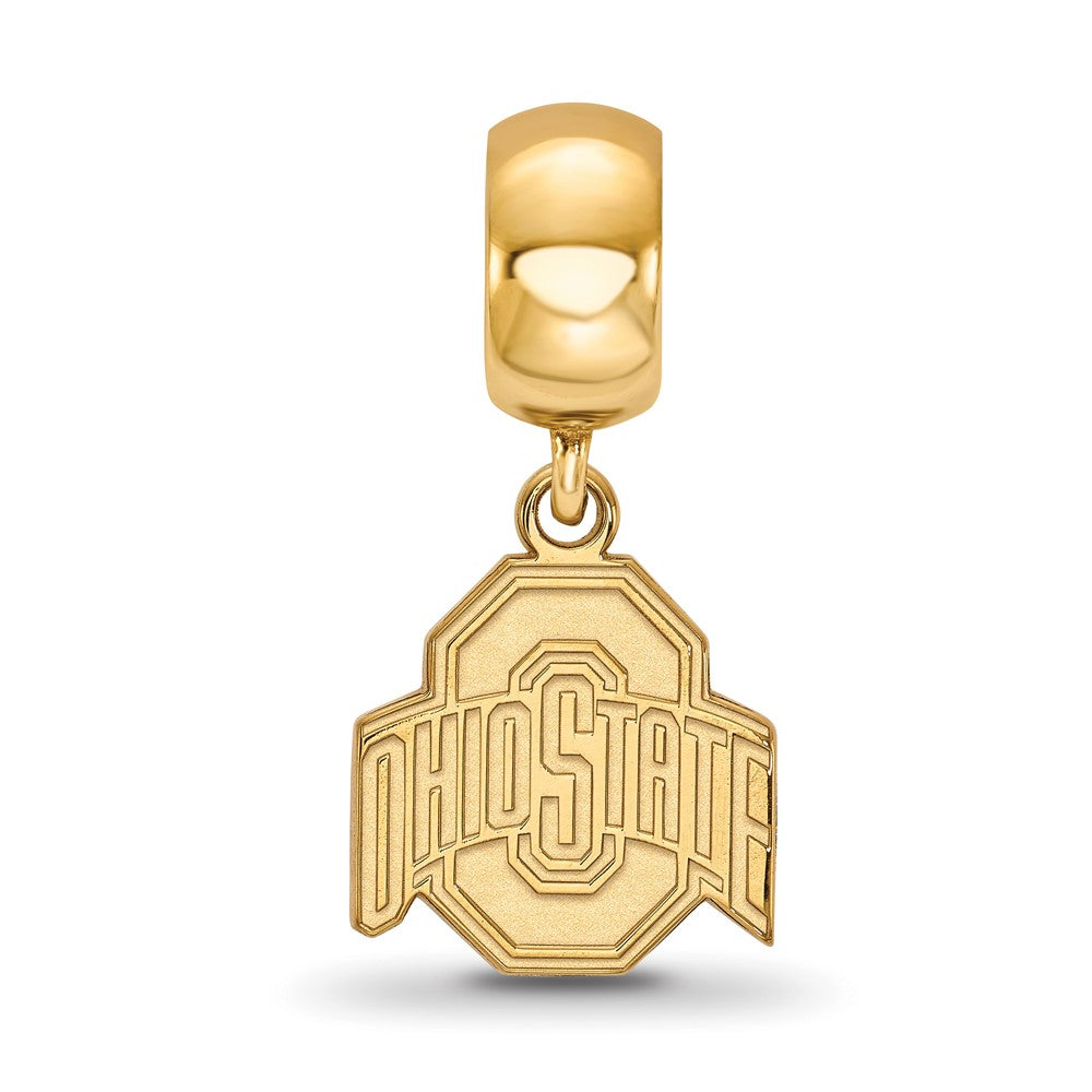 Sterling Silver Gold-plated The Ohio State University Small Dangle Bead Charm