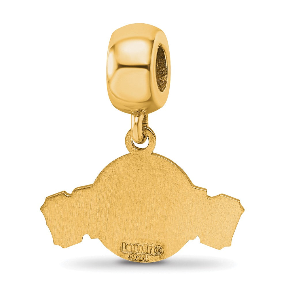 Sterling Silver Gold-plated MLB San Francisco Giants Baseball Small Dangle Bead