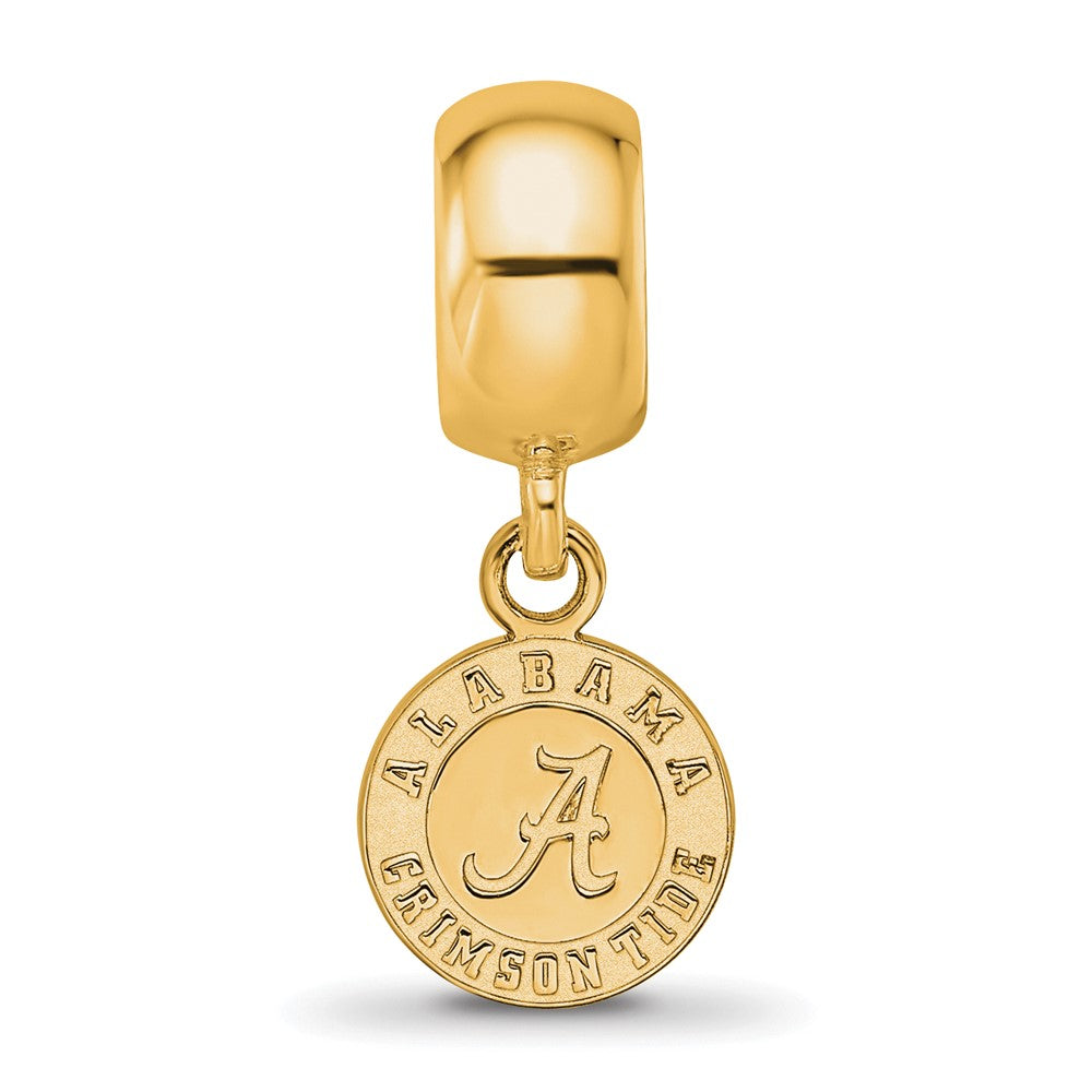 Sterling Silver Gold-plated University of Alabama Crimson Tide Extra Small Dangle Bead Charm