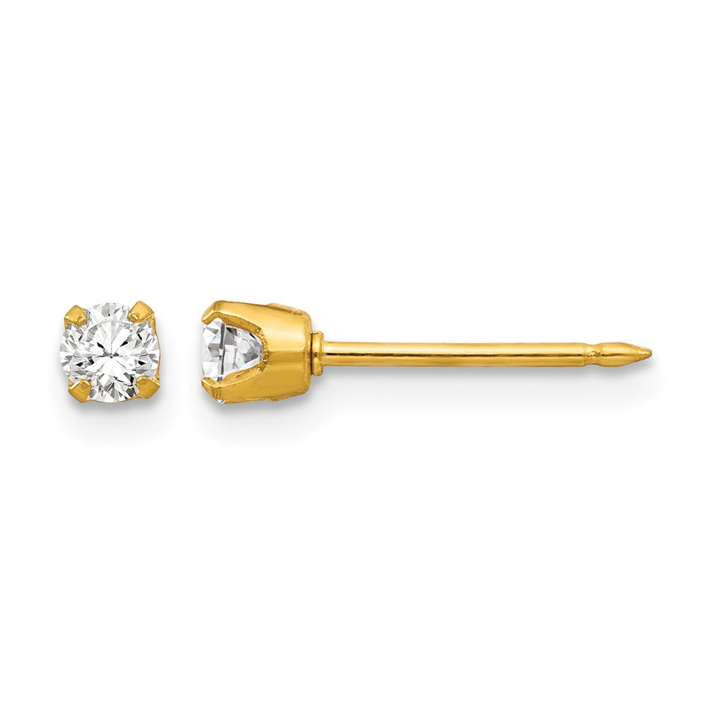 Inverness 14k 3mm CZ Earrings