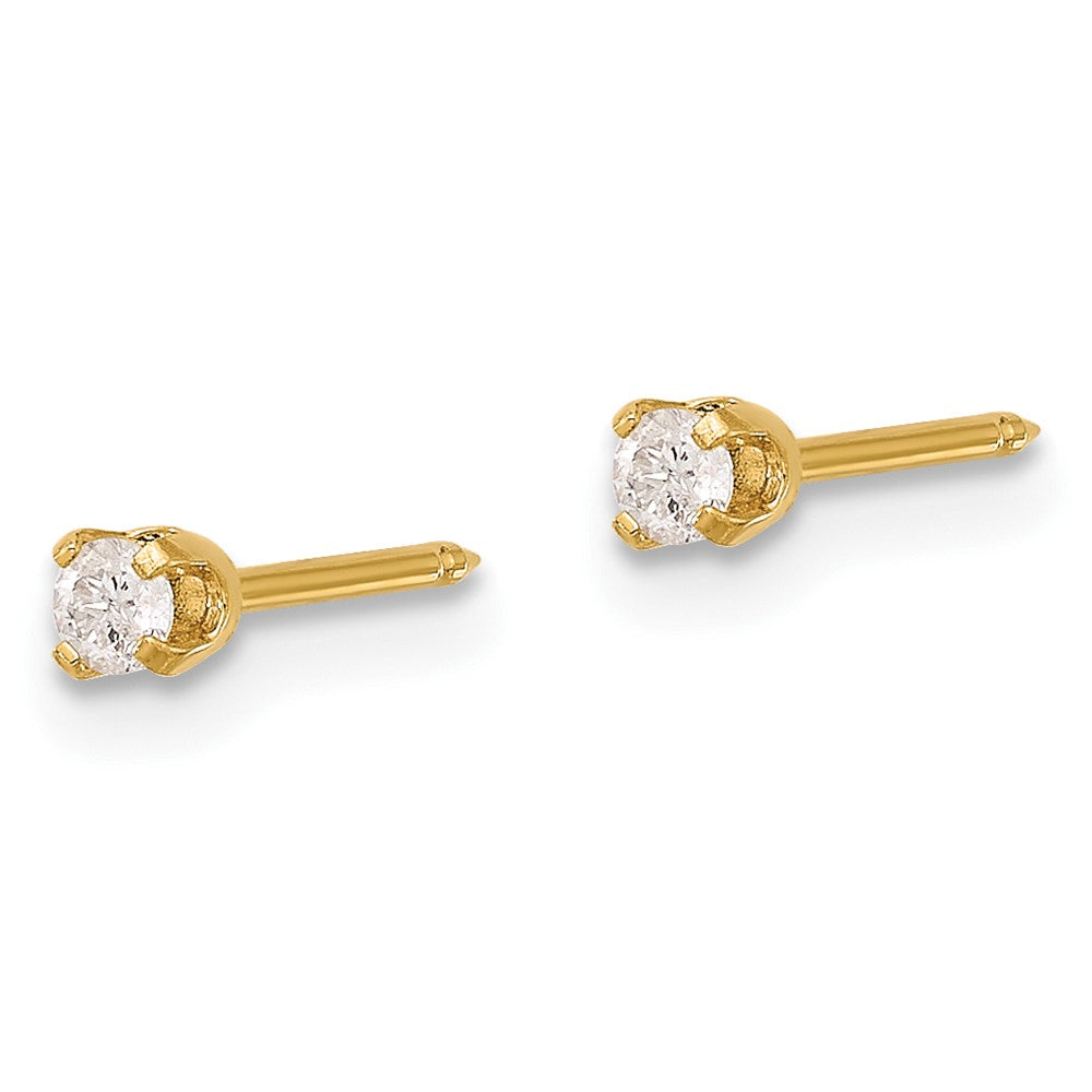 Piercing only 14K Polished .10ct Diamond Post Earrings