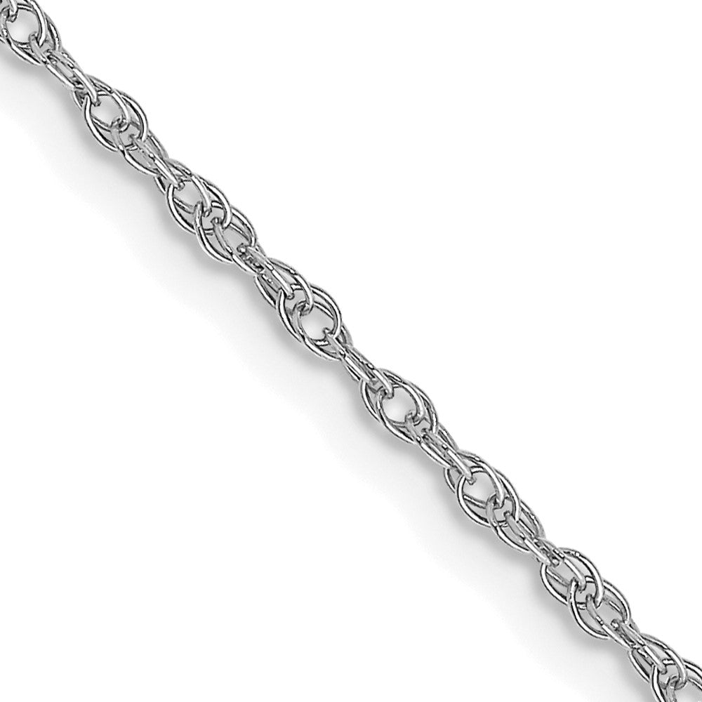 14K White Gold 22 inch Carded 1.15mm Cable Rope with Spring Ring Clasp Chain