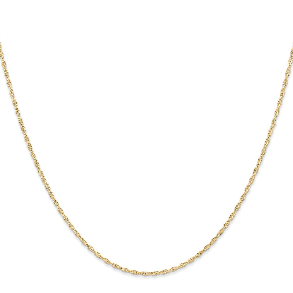 14K 24 inch Carded 1.15mm Cable Rope with Spring Ring Clasp Chain