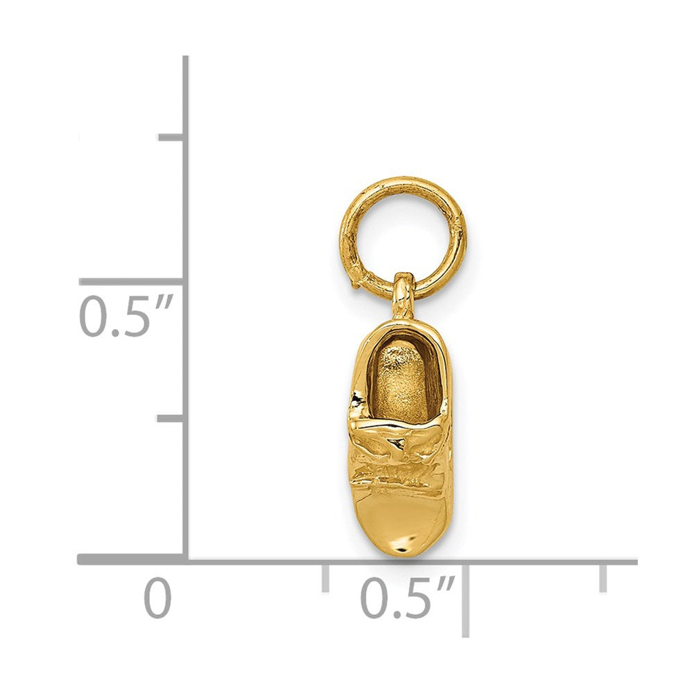 14k  3D Single Baby Shoe Charm