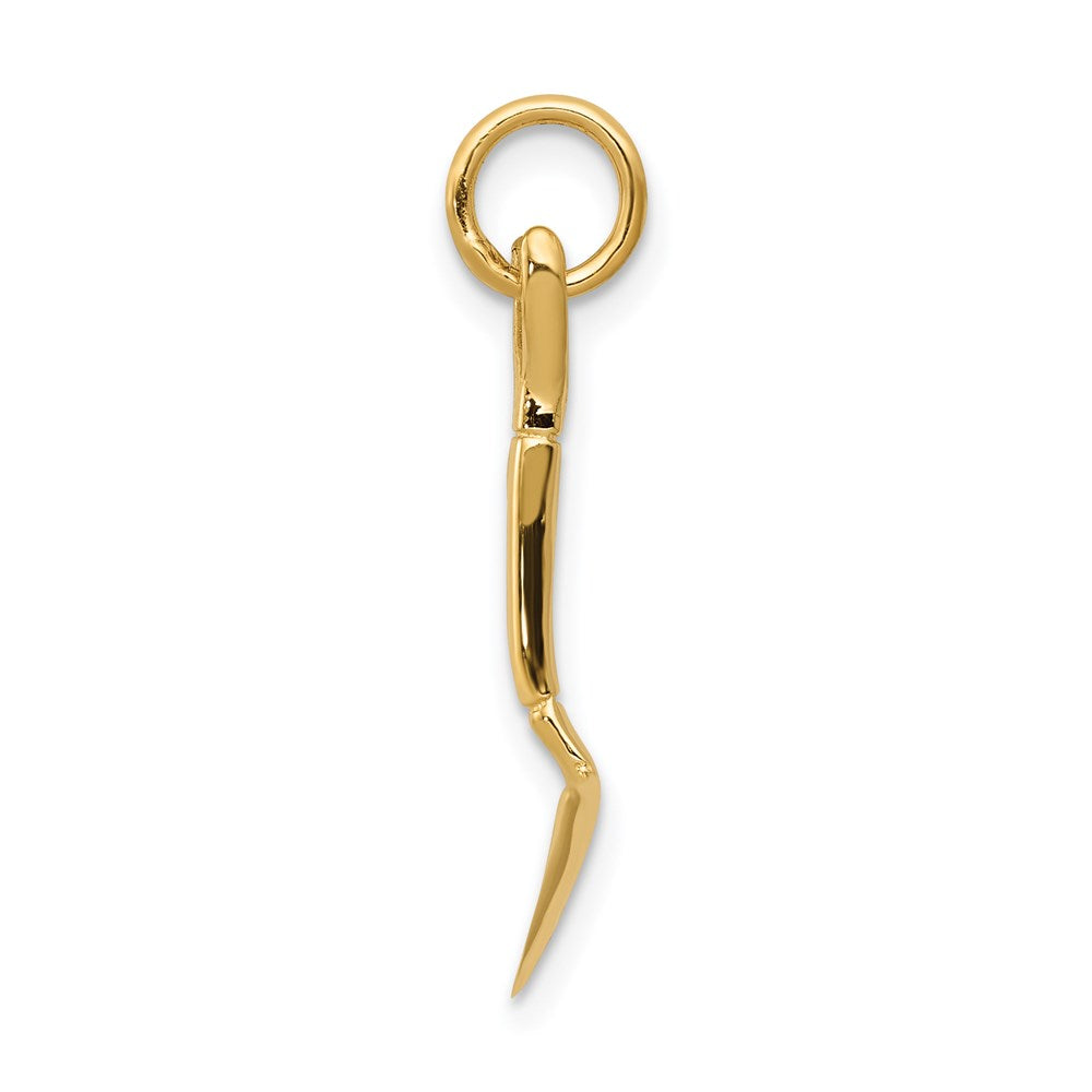 14k 3-D Spade Charm
