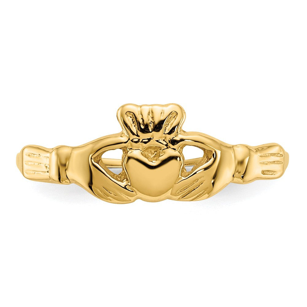 14k Polished Claddagh Ring