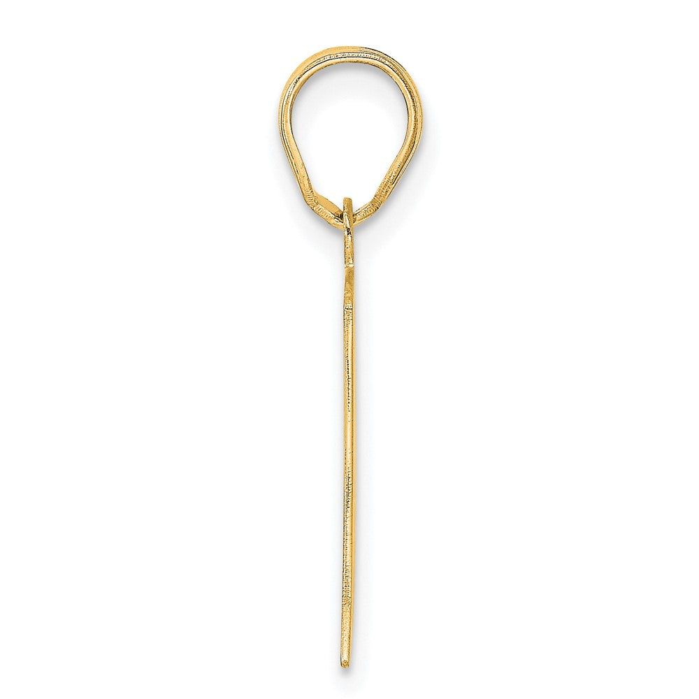 14k Polished Etched Number 71 Pendant