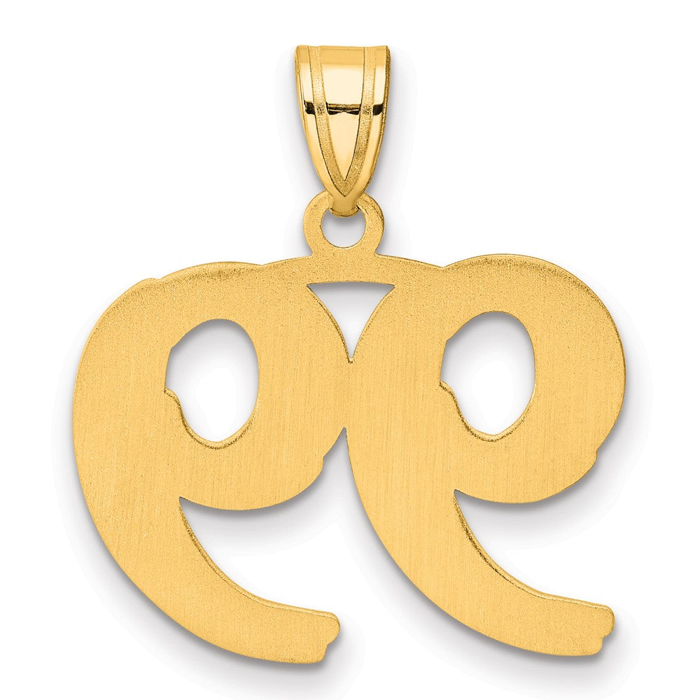 14k Polished Etched Number 99 Pendant