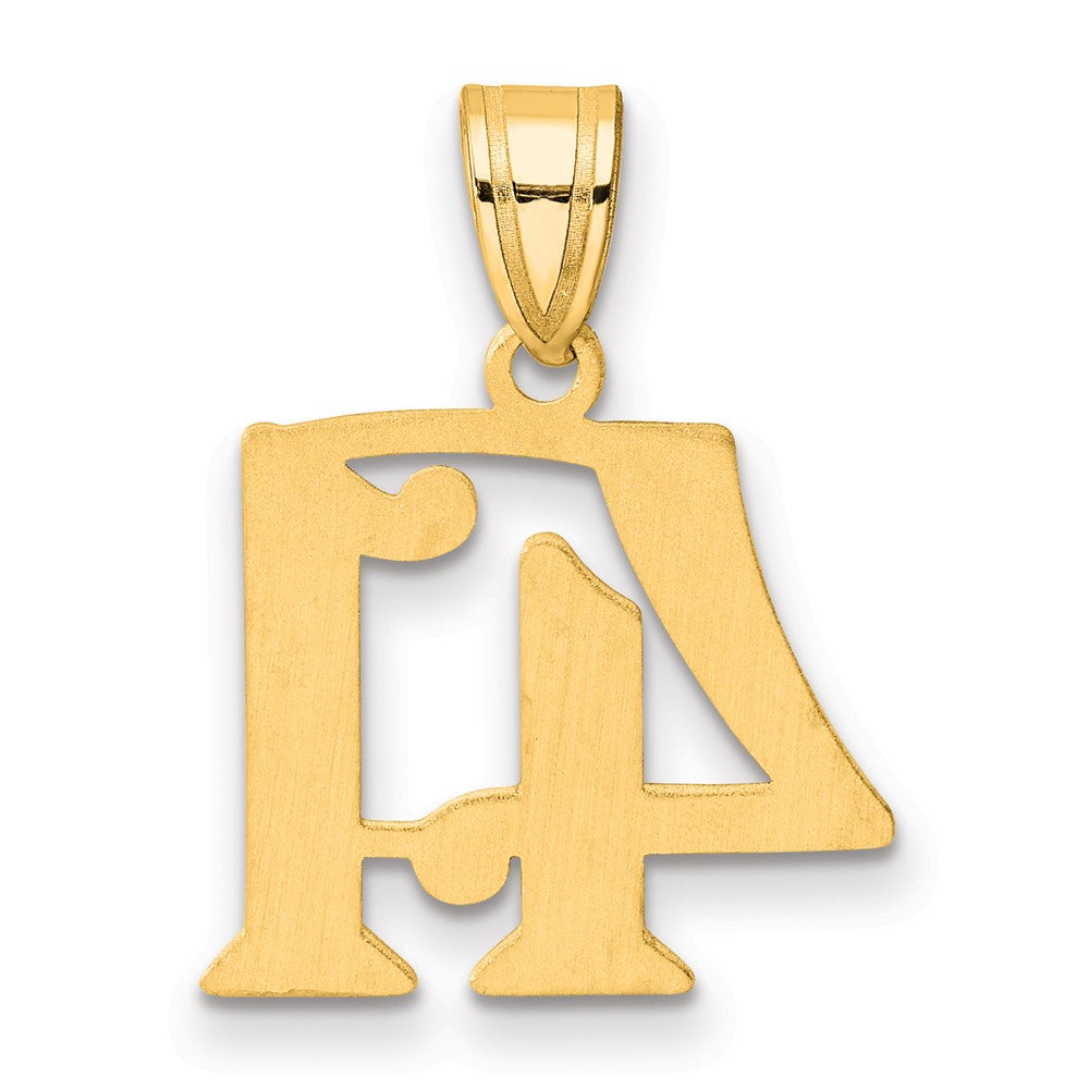 14k Polished Number 41 Pendant