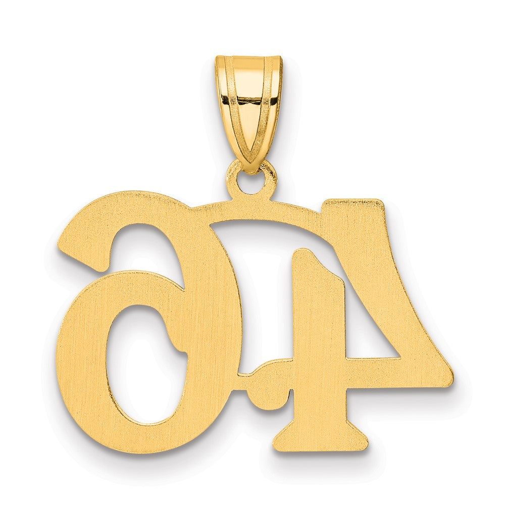 14k Polished Number 46 Pendant