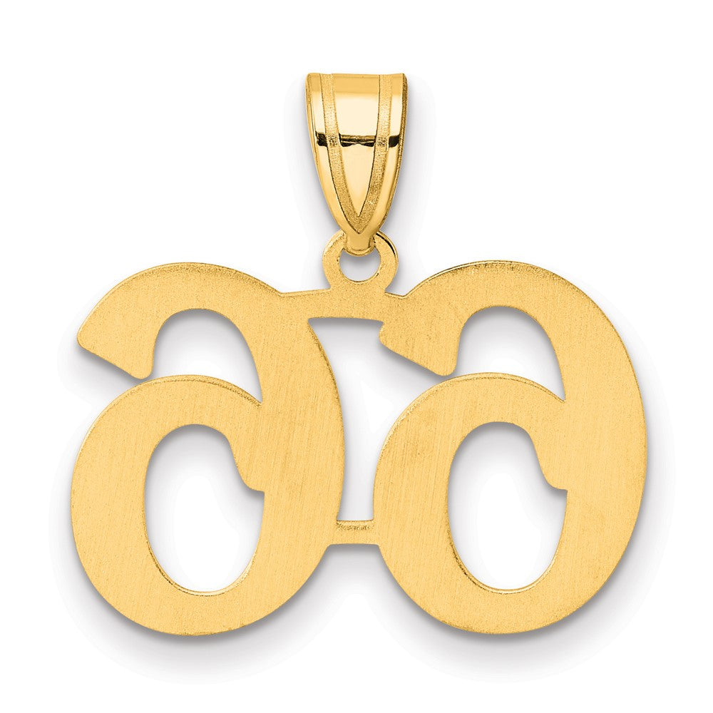 14k Polished Number 66 Pendant