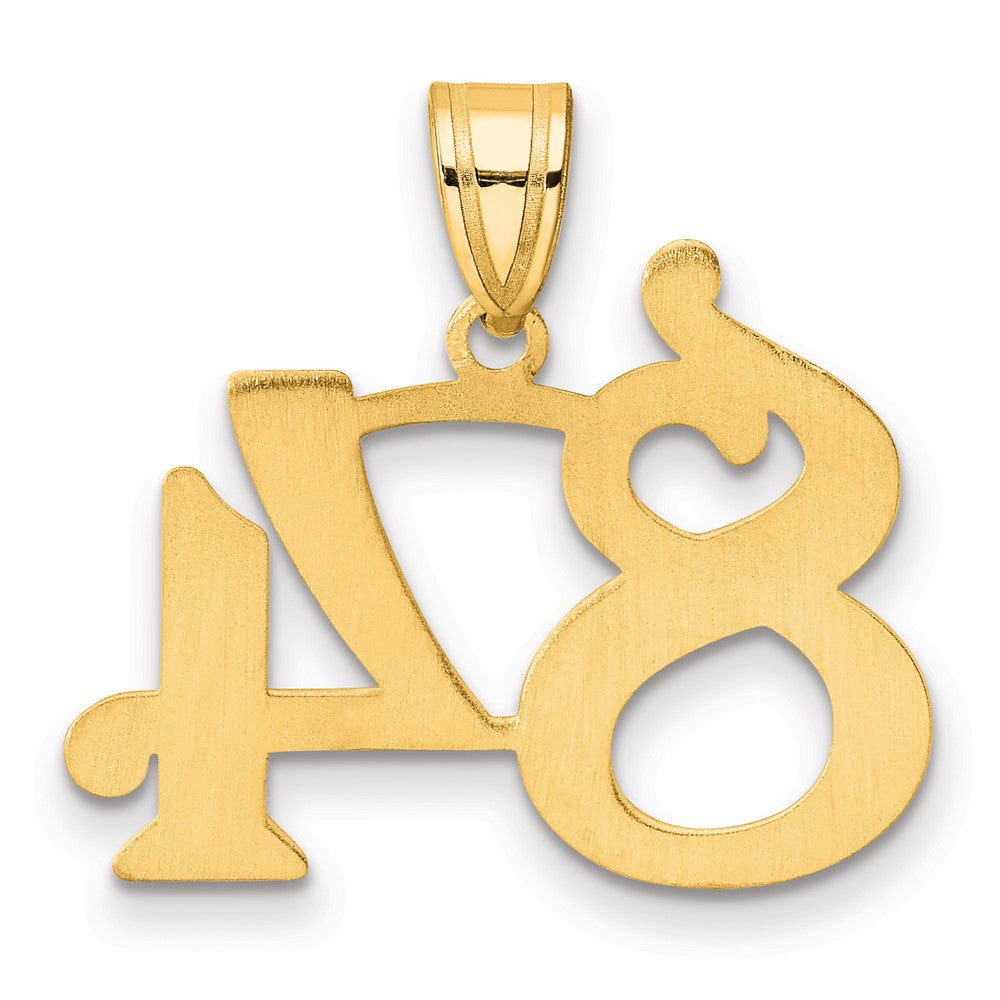 14k Polished Number 84 Pendant