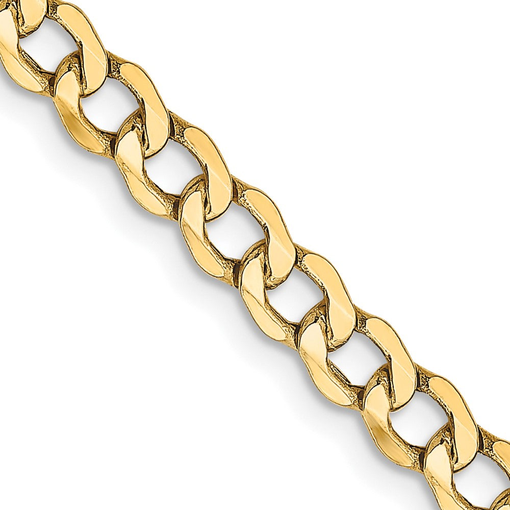 14K 26 inch 4.3mm Semi-Solid Curb with Lobster Clasp Chain