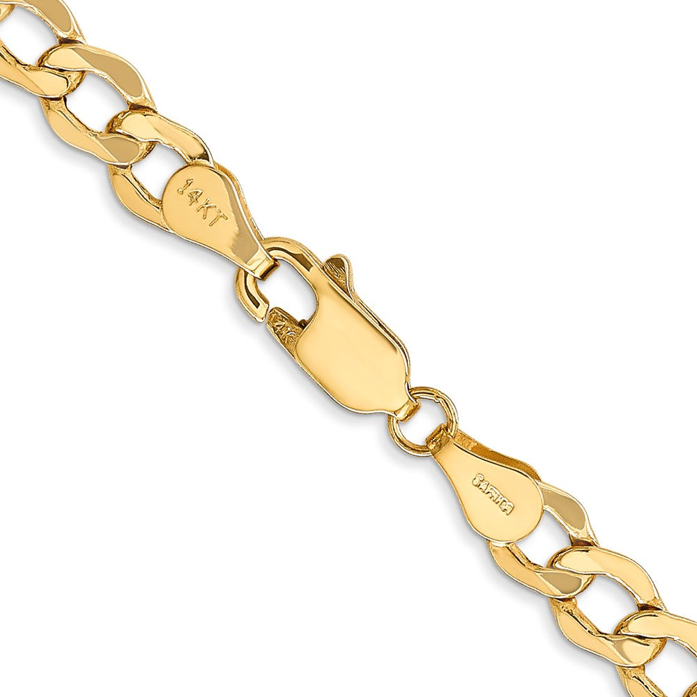 14K 26 inch 5.25mm Semi-Solid Curb with Lobster Clasp Chain